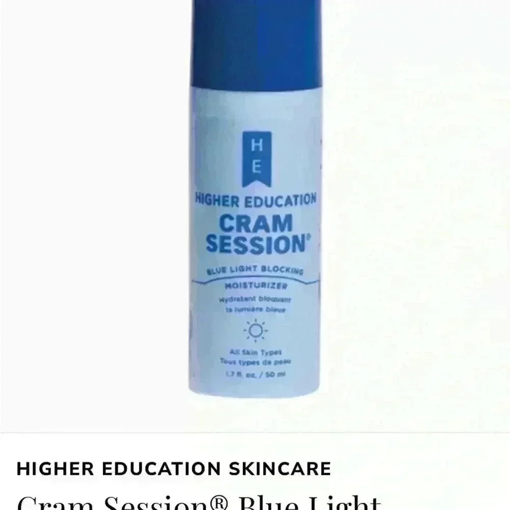NWT Higher Education Skincare Cram Session Blue Light Blocking Face Moisturizer